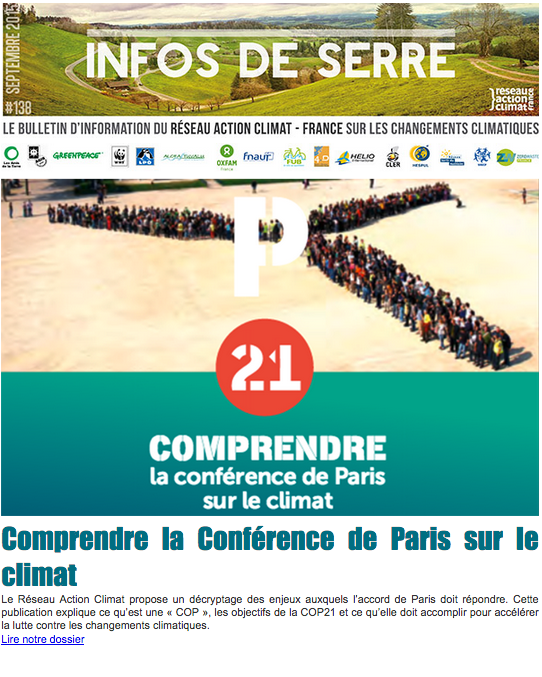 Infos de Serre #138 - Septembre 2015 Infos de Serre #138 - Septembre 2015