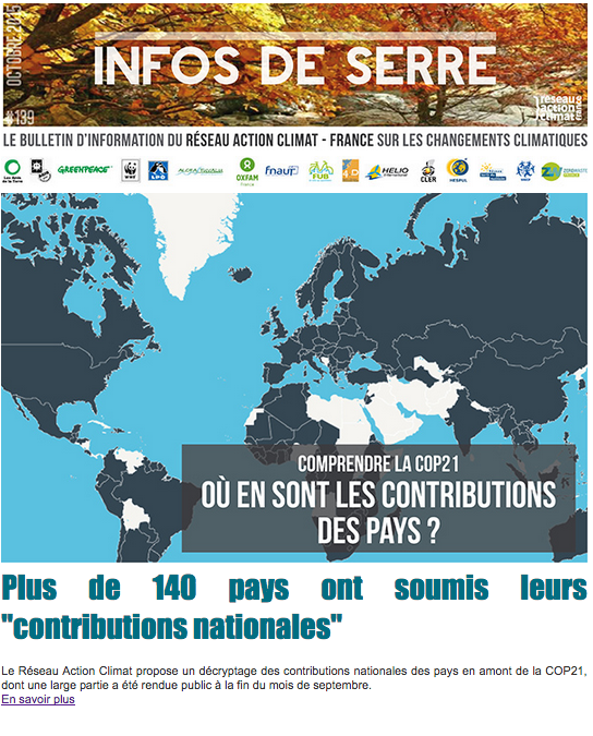 Infos de Serre #139 - Octobre 2015 Infos de Serre #139 - Octobre 2015