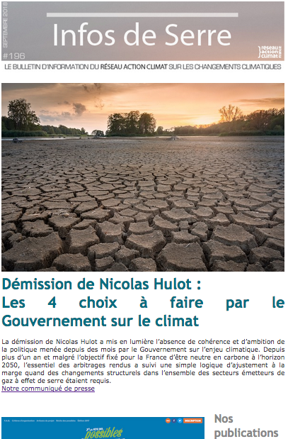 Infos de Serre #196 - Sept 2018 Infos de Serre #196 - Sept 2018