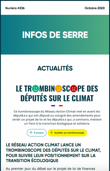 Infos de Serre #236 - Octobre 2020 Infos de Serre #236 - Octobre 2020